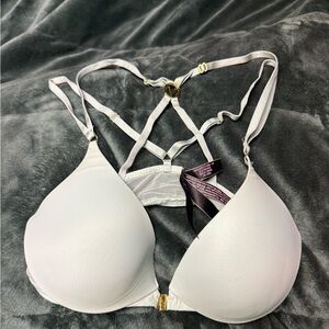 Victoria's Secret Baby Blue Bra with Gold Accents